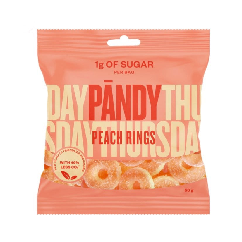 Pändy, Peach Rings, (wenig Zucker)