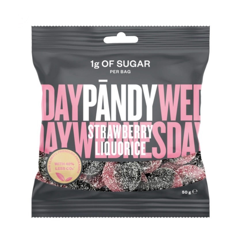 Pändy, Strawberry Liquorice, (wenig Zucker)